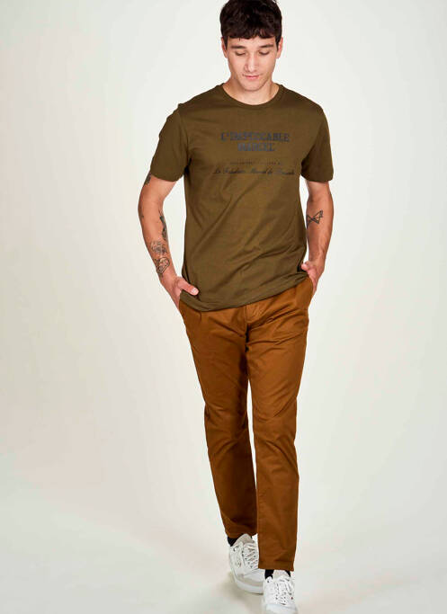 Pantalon chino marron LE FABULEUX MARCEL DE BRUXELLES pour homme