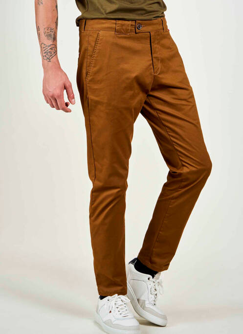 Pantalon chino marron LE FABULEUX MARCEL DE BRUXELLES pour homme