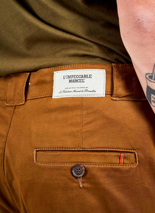 Pantalon chino marron LE FABULEUX MARCEL DE BRUXELLES pour homme