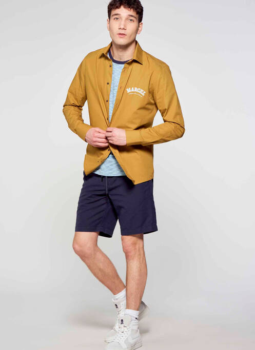 Chemise manches longues marron LE FABULEUX MARCEL DE BRUXELLES homme