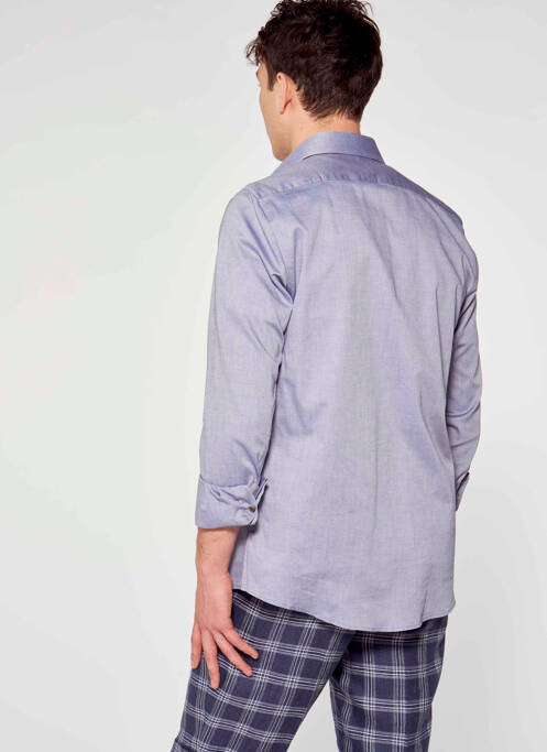 Chemise manches longues bleu LE FABULEUX MARCEL DE BRUXELLES pour homme