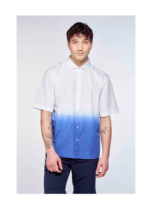 Chemise manches courtes bleu LE FABULEUX MARCEL DE BRUXELLES pour homme