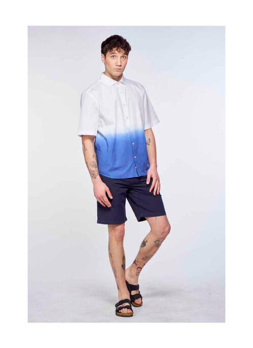 Chemise manches courtes bleu LE FABULEUX MARCEL DE BRUXELLES pour homme