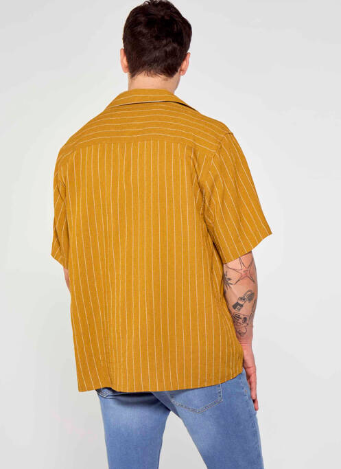 Chemise manches courtes marron LE FABULEUX MARCEL DE BRUXELLES pour homme