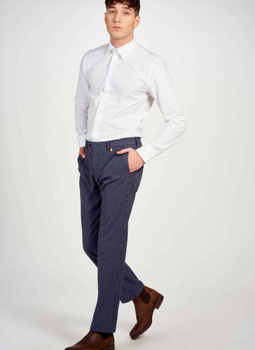 Pantalon chino bleu LE FABULEUX MARCEL DE BRUXELLES pour homme