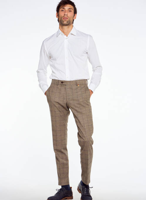 Pantalon chino marron LE FABULEUX MARCEL DE BRUXELLES pour homme
