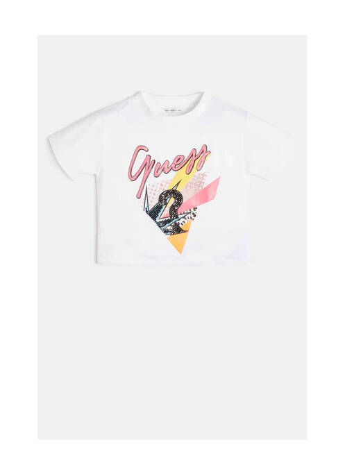 T-shirt blanc GUESS pour fille