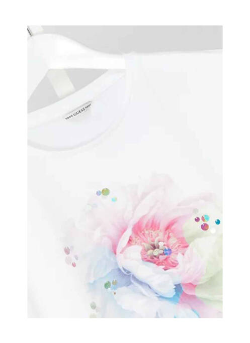 T-shirt blanc GUESS pour fille
