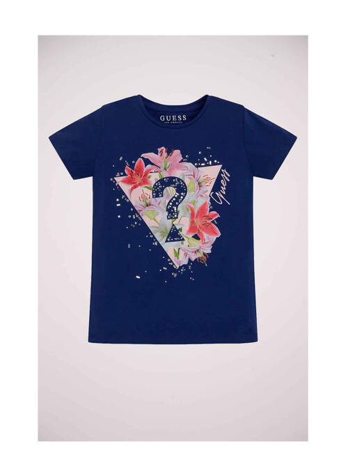 T-shirt bleu GUESS pour fille