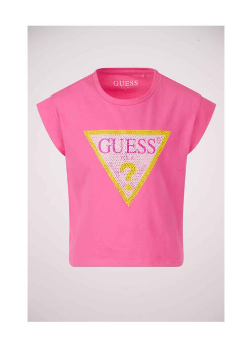T-shirt rose GUESS pour fille