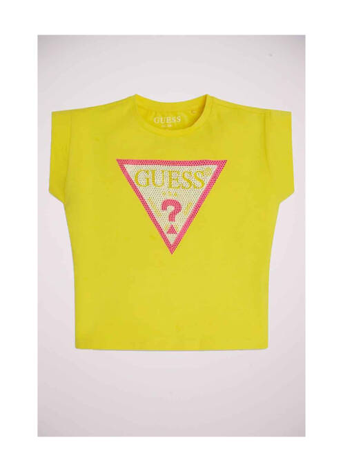 T-shirt jaune GUESS pour fille