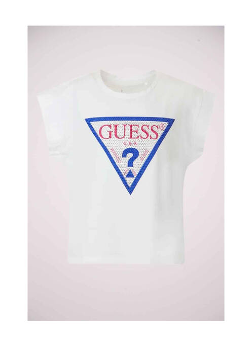 T-shirt blanc GUESS pour fille