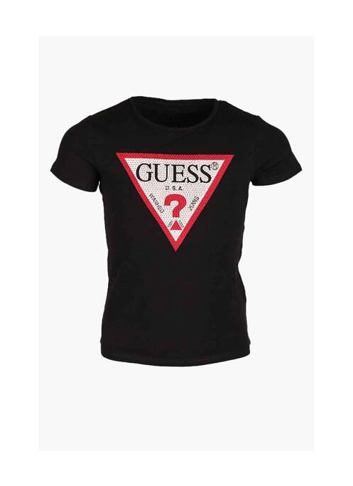 T-shirt noir GUESS pour fille