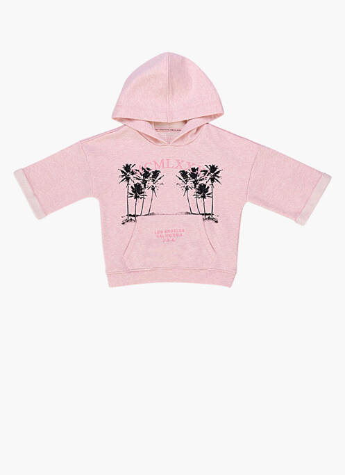 Sweat-shirt à capuche rose GUESS pour fille