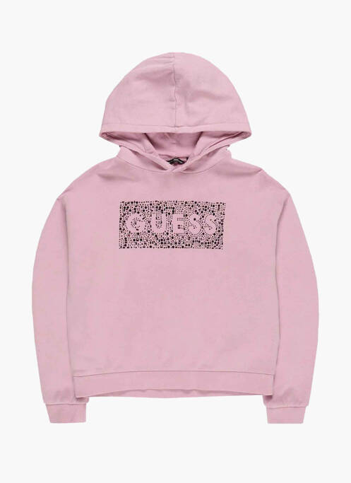 Sweat-shirt à capuche violet GUESS pour fille