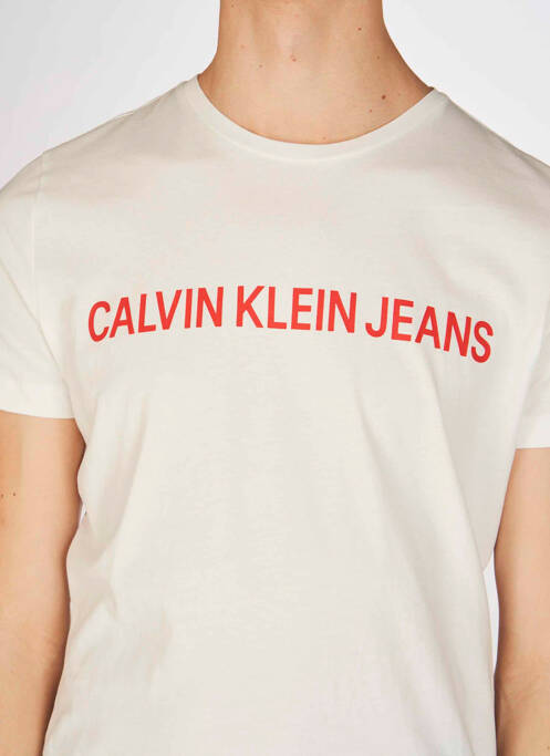 T-shirt blanc CALVIN KLEIN pour homme