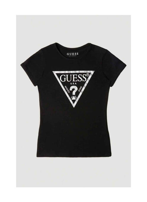 T-shirt noir GUESS pour fille