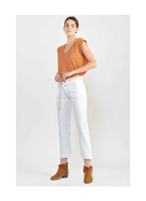 Pantalon 7/8 blanc LE TEMPS DES CERISES pour femme