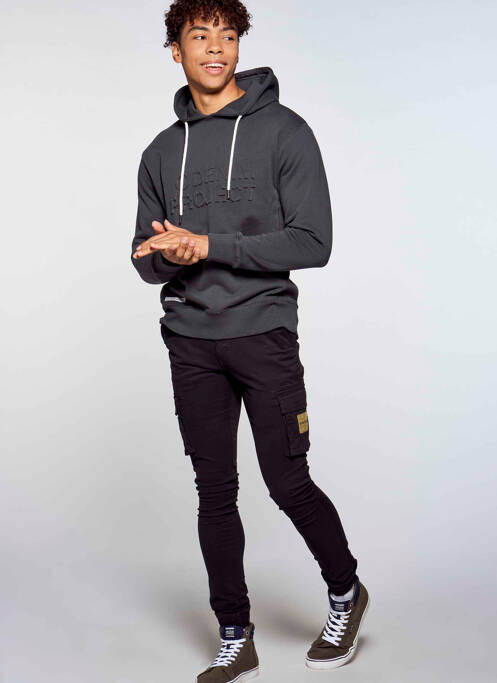 Pantalon cargo noir DENIM PROJECT pour homme