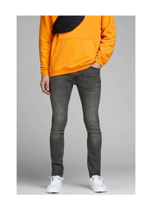 Jeans skinny gris JACK & JONES pour homme