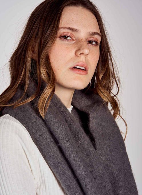 Echarpe gris ZEB STYLE LAB  pour femme