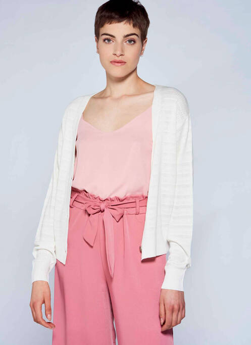 Gilet manches longues beige BELLITA pour femme