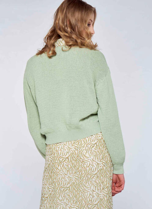 Gilet manches longues vert BELLITA femme