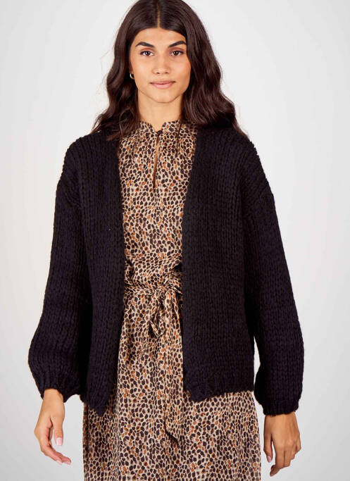 Gilet manches longues noir BELLITA pour femme