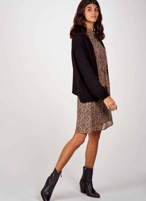 Gilet manches longues noir BELLITA pour femme