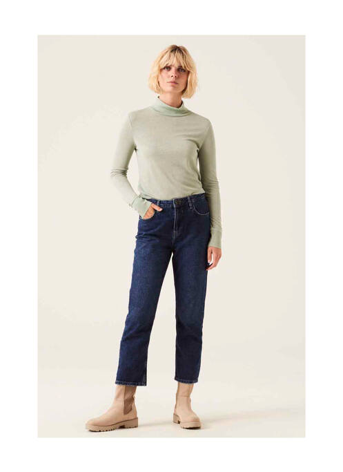 Pull col roulé vert GARCIA pour femme