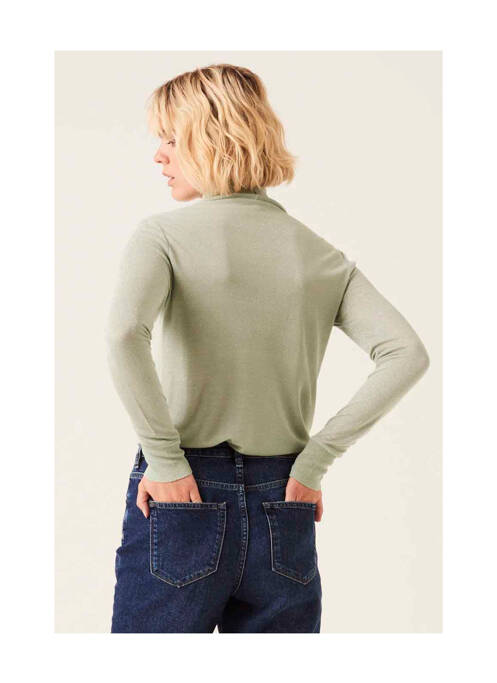 Pull col roulé vert GARCIA pour femme