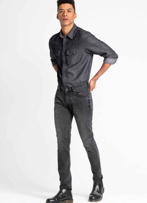Jeans coupe slim gris LEE pour homme