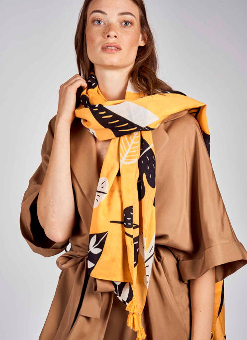 Foulard jaune ZEB STYLE LAB  pour femme