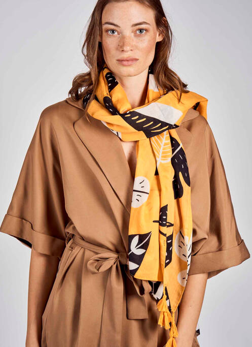 Foulard jaune ZEB STYLE LAB  pour femme