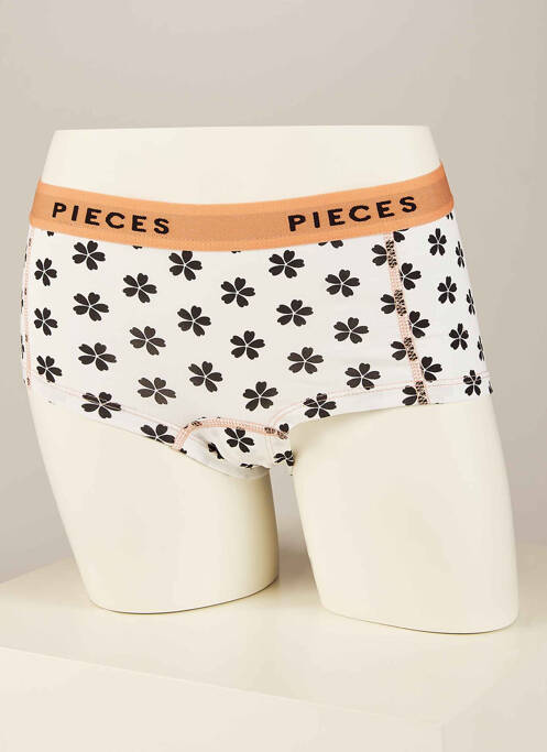 Shorty blanc PIECES pour femme