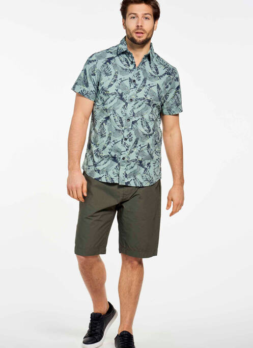 Chemise manches courtes vert PETROL INDUSTRIES pour homme