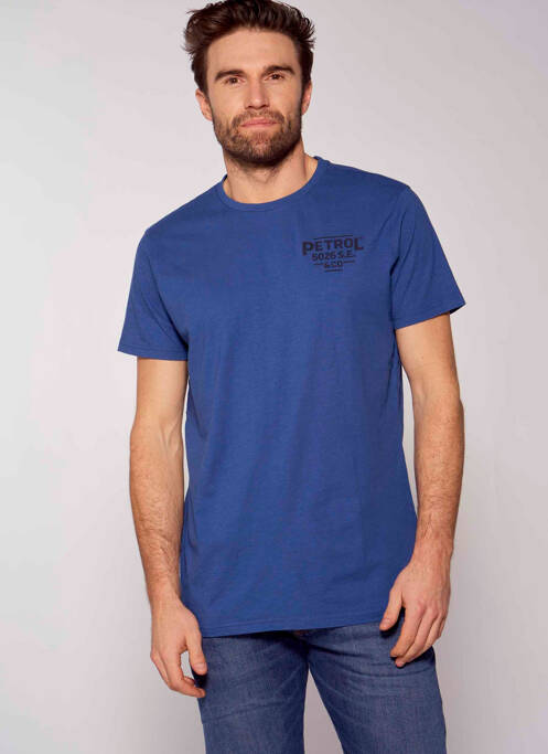 T-shirt bleu PETROL INDUSTRIES pour homme