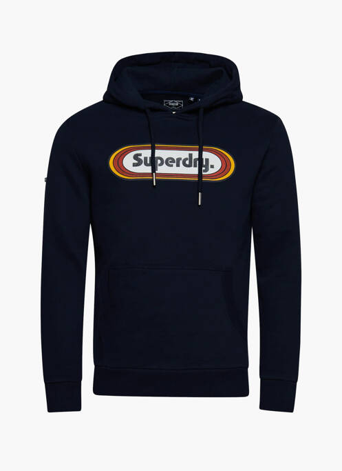 Sweat-shirt à capuche bleu SUPERDRY pour homme