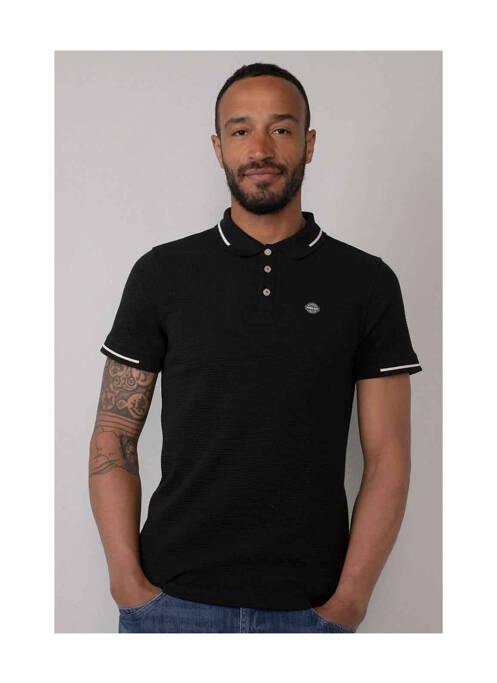 Polo noir PETROL INDUSTRIES pour homme