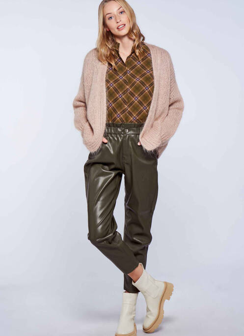 Gilet manches longues beige PLEASE femme