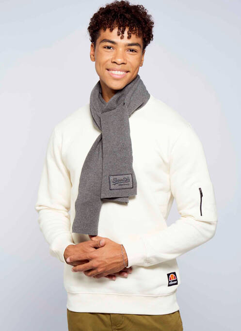Echarpe gris SUPERDRY homme