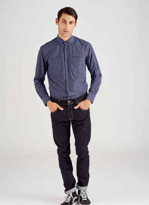 Chemise manches longues bleu LE FABULEUX MARCEL DE BRUXELLES pour homme