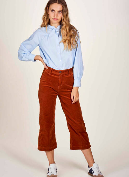 Pantalon 7/8 marron LE FABULEUX MARCEL DE BRUXELLES pour femme