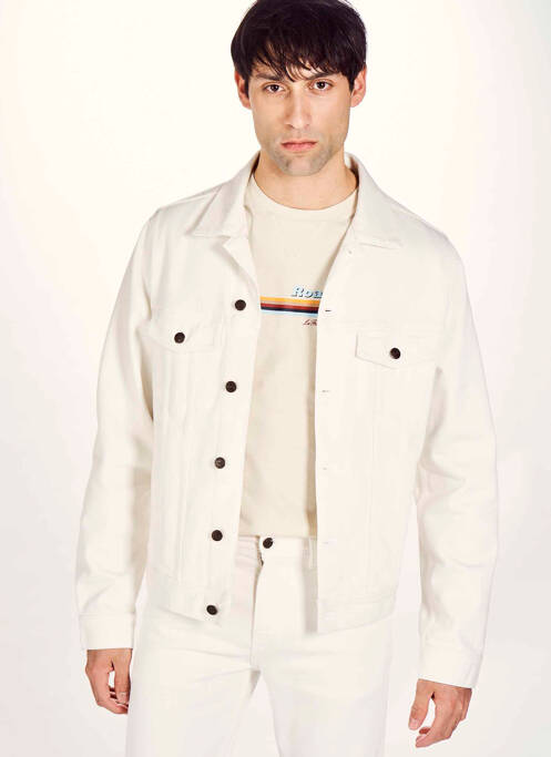 Veste en jean blanc LE FABULEUX MARCEL DE BRUXELLES pour homme