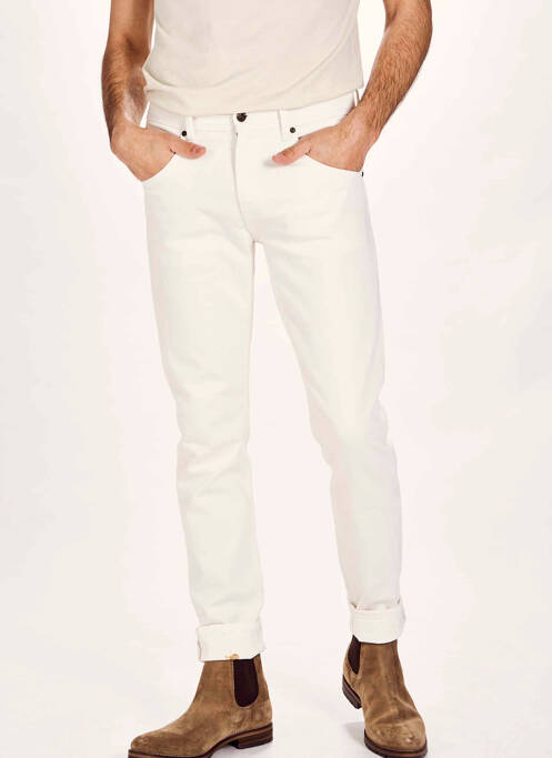 Jeans coupe droite blanc LE FABULEUX MARCEL DE BRUXELLES pour homme