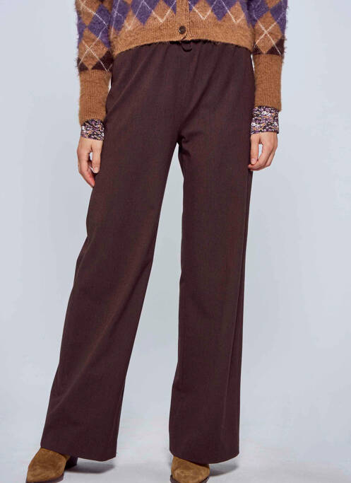 Pantalon droit marron LE FABULEUX MARCEL DE BRUXELLES pour femme