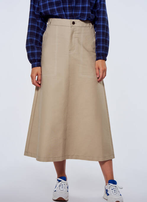 Jupe mi-longue beige LE FABULEUX MARCEL DE BRUXELLES pour femme