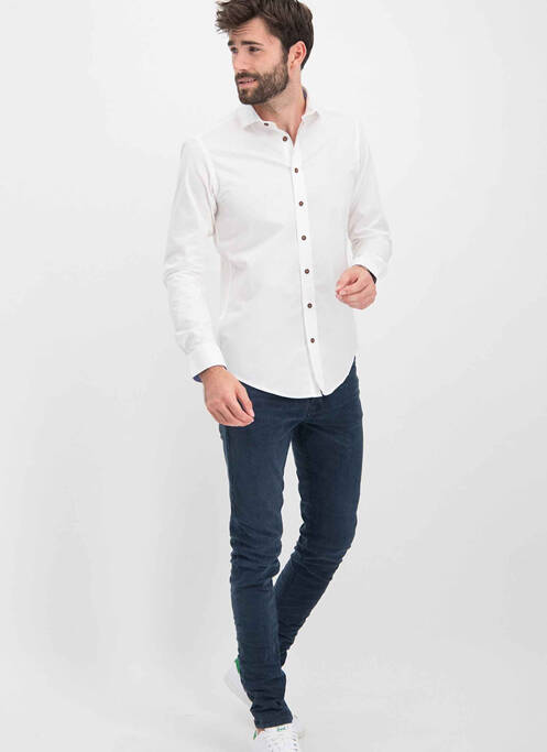Chemise manches longues blanc HAZE&FINN pour homme