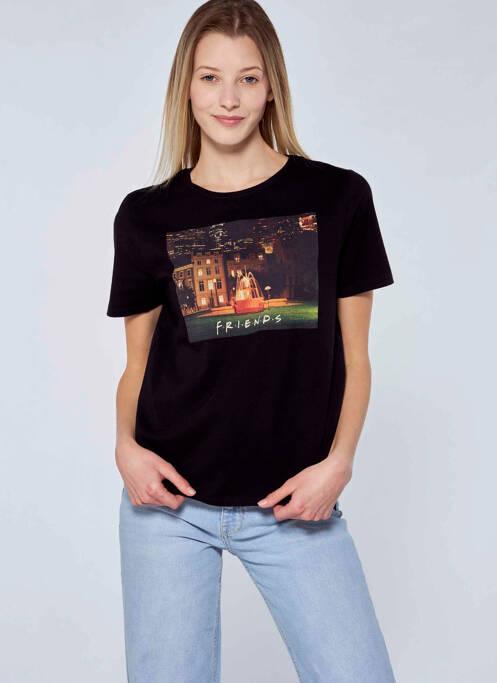 T-shirt noir FRIENDS pour femme