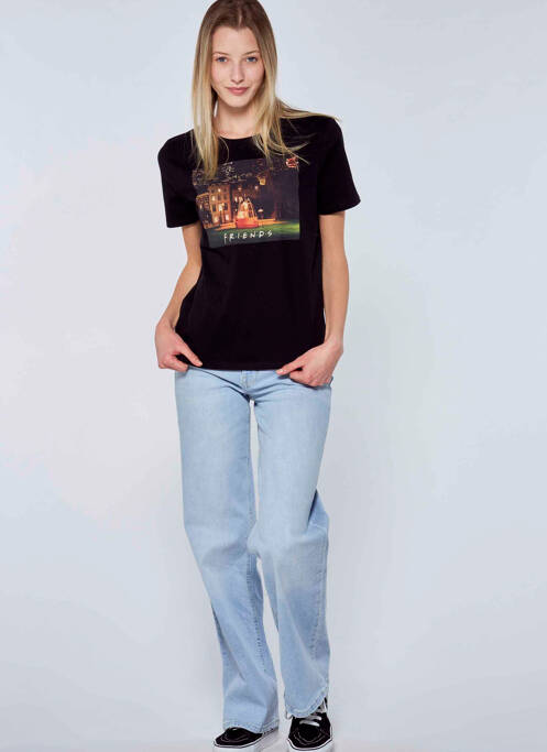 T-shirt noir FRIENDS pour femme